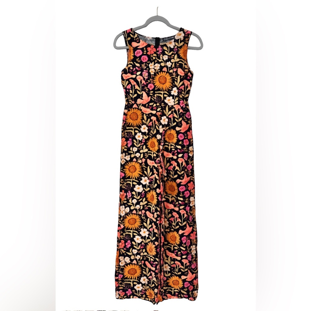 Princess Highway Floral Sunflower Wide-Leg Jumpsuit - farmers market summer wear
